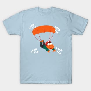 Vector illustration of a cute skydiver. T-Shirt